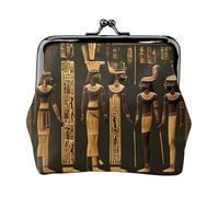 Ancient Egyptian Hieroglyph print Cute Buckle Coin Purses Vintage Pouch Kiss lock Change Purse Wallets for Women Fashion, Black, One Size, Vintage