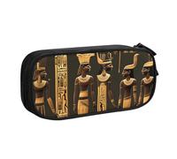 Ancient Egyptian Hieroglyph Print Pencil Pouch Storage Cosmetics Art Tools Supplies Students Teachers Versatile Use