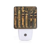 Ancient Egyptian Hieroglyph Print Plug-in Night Light for Bedroom Hallway Safety Lamp Dorm Illumination Home Decor