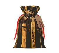 Ancient Egyptian Hieroglyph Print Reusable Eco-Friendly Gift Drawstring Bag For Party Favors Seasonal Celebrations
