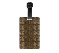 Ancient Egyptian Hieroglyph Print Waterproof Luggage Tags Suitcases Identification Labels Business Family Vacations