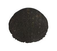 Ancient Egyptian Hieroglyph Printed Bathing Cap, Dual Layer Hair Protector, Elastic Hair Cover For Washing Face, 10.6in/27cm