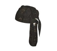 Ancient Egyptian Hieroglyph Printed Breathable Cycling Cap, Moisture Wicking Headwrap Do Rag, for Tactical Paintball Use