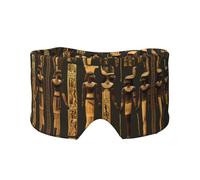 Ancient Egyptian Hieroglyph Printed Sleeping Blindfold, Padded Ear Warmer Mask, Adjustable Head Wrap, for Deep Relaxation