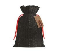 Ancient Egyptian Hieroglyph Printing Practical Christmas Bag With Drawstring,4.7x6.9 Inch For Christmas Halloween