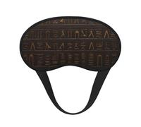 Ancient Egyptian Hieroglyph Sleep Mask for Side Sleeper Eye Mask for Sleeping Light Blocking Soft Breathable Sleep Eye Mask for Women Men Adjustable Elastic Strap Travel Nap Blackout Eye Shade Cover