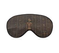 Ancient Egyptian Hieroglyph Sleep Mask for Women Men, Soft Eye Mask with Adjustable Strap for Sleeping, Light Blocking Travel Blindfold for Nap Comfortable Eye Cover for Home Office