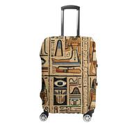 Ancient Egyptian Hieroglyph Suitcase Covers Luggage Protector - Travel Elastic Baggage Case Protective, Washable Anti-scratch Large Suit Case Cover for Suitcases Fits 19-32 Inch Luggages, white, XL