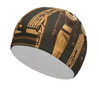 Ancient Egyptian Hieroglyph Swim Cap for Adult, Elastic Fabric Swimming Cap, Comfortable Bathing Cap for Long & Short Hair