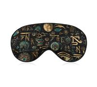 Ancient Egyptian Hieroglyphs Fashion Sleep Eye Mask Soft Covers for Sleeping with Adjustable Strap