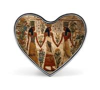 Ancient Egyptian History Heart Badge Pin Metal Reel Pins Memorial Brooch Button Lapel Pins for Backpack Wedding