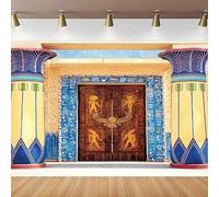 Ancient Egyptian Mural Painting Photography Backdrop Pharaoh Hieroglyphics Pillars Carving Door Portrait Shooting Background 350x240CM