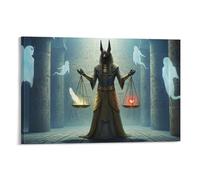 Ancient Egyptian Mythology Art Poster Anubis Jackal God of The Afterlife Home Decor Poster Wall Art Hanging Picture Print Decorative Painting Posters 24x36inch(60x90cm)