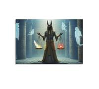 Ancient Egyptian Mythology Art Poster Anubis Jackal God of The Afterlife Posters Wall Art Painting Canvas Prints Decor Poster Artworks 20x30inch(50x75cm)
