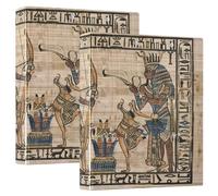 Ancient Egyptian Parchment Paper 3.8cm Notebook Binder 3 Rings With Inner Pockets 1/2 Pack Various Binder 200 Sheets