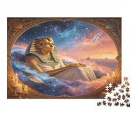 Ancient Egyptian Pharaoh 1000 Piece Jigsaw Puzzle Paper for Adults Dreamlike Starry Sky Puzzle Game for Family Relaxation Gift Focus Home Decor 52x38cm/1000pcs