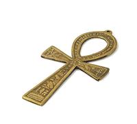 Ancient Egyptian pharaoh Brass Ankh 7.5" key of life Cross Symbol Wall Hanging Sculptures Decoration Ornament Symbol of Wholeness Vitality Immortality Health Collectible Hieroglyph Hieroglyphics