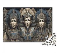 Ancient Egyptian Pharaoh Jigsaw Puzzles. 1000pcs (75x50cm) Aztec Style Whimsical Challenge Toy for Educational Games Gifts
