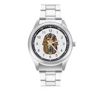 Ancient Egyptian Pharaoh King Egyptian Men's Casual Watch with Stainless Steel Strap Alloy Quartz Wrist Watches