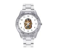 Ancient Egyptian Pharaoh King Egyptian Men's Watches Stainless Steel Watch Strap Analog Quartz Watch Business Wristwatches
