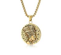 Ancient Egyptian Pharaoh Nefertiti Murals, Necklaces, Cultural Symbols, Protective Titanium Steel Pendants