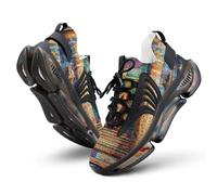 Ancient Egyptian Pharaohs Men's Running Shoes Breathable Air Trainers Sports Walking Sneakers for Workout Athletic 12men（EUR46）