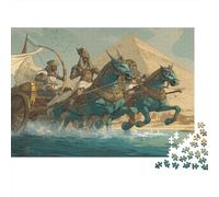 Ancient Egyptian Pharaohs Riding in Chariots Puzzle 38x26cm/1000pcs Puzzles, Die Für Erwachsene Und Personen Ab 14 Jahren Geeignet Sind