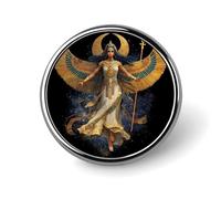 Ancient Egyptian Phoenixes Bird African US Round Badge Button Pins Custom Brooches Lapel Pins for Women Men Clothing Decoration