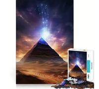 Ancient Egyptian Pyramid 1000-piece Jigsaw Puzzles Think Exercise Game Tight Interlock No Gaps Interactive Brain Challenge for Home (50x75cm)