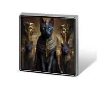 Ancient Egyptian Pyramid Pharaoh Square Badge Metal Lapel Pins Custom Brooches for Clothing Decoration