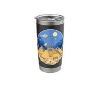 Ancient Egyptian Pyramids UFO Space Aliens Stainless Steel Insulated Tumbler