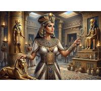 Ancient Egyptian Queen 1000 Piece Jigsaw Puzzle,Premium Cardboard,Whimsical Challenge,Stress Relief Goddess,Educational Toy,Home Wall Decor,Gift Idea,Adults & Kids 14+ 70x50cm