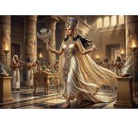 Ancient Egyptian Queen 1000 Piece Jigsaw Puzzle,Premium Cardboard,Whimsical Challenge,Stress Relief Goddess,Educational Toy,Home Wall Decor,Gift Idea,Adults & Kids 14+ 70x50cm