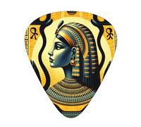 Ancient-Egyptian-Queen-Cat 12 Pack Guitar Picks With 3 Thicknesses And Storage Box, Abs Plectrums For Electric Bass Guitar Players