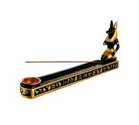 Ancient Egyptian Resin Incense Burner Ornament Tea House Home Decoration Egyptian Cat God Statue Incense Burner Holder Plate Base