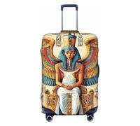 Ancient Egyptian Sacred Hieroglyphs Elastic Travel Luggage Cover Suitcase Protector, Print Suitcase Baggage Cover Anti-Scratch