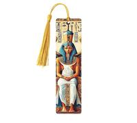 Ancient Egyptian Sacred Hieroglyphs Unique Double-Sided Artwork Printed Wooden Bookmarks, Artistic Book Accessories Birthday Presents for Men Women Presents for Book Lovers