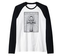 Ancient Egyptian Sacred Key of Life Kemetic Ankh Raglan Baseball Tee