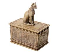 Ancient Egyptian Sandstone Bastet Cat Jewelry Trinket Box