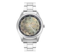 Ancient Egyptian Scene Men's Minimalist Wrist Watches | Stainless Steel Strap Alloy Case Crystal Glass Fashion Casual Business Gift