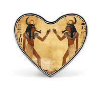 Ancient Egyptian Slovenia Landscape Lapel Pin - Heart Shape Brooch Pins for Men & Women Suit Accessories, 1" Lightweight Enamel Lapel Pins Buttons for Backpacks, Hats, Bags, Lanyards
