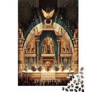 Ancient Egyptian Sphinx,Puzzles Drama 3D Stage Gemusterte Nachhaltige Puzzles Für Erwachsene Hochwertige Holzspielpuzzles 70x50cm/1000pcs