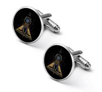 Ancient Egyptian Sphynx Cat Personalized Cufflinks Vintage Tie Clip Wedding Gifts for Father Grandfather Dad