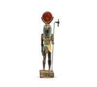 Ancient Egyptian Statue of Thoth God of Moon, Magic, and Master of Knowledge. Large Unique Black Stone Hand Painted Made in Egypt.He was depicted as an Ibis Bird or a Baboon