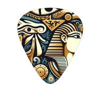 Ancient-Egyptian-Symbols 12 Pack Guitar Picks With 3 Thicknesses And Storage Box, Abs Plectrums For Electric Bass Guitar Players