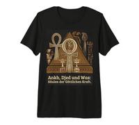 Ancient Egyptian Symbols Ankh Djed was Symbols Design Premium T-Shirt