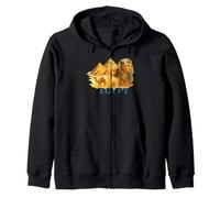 Ancient Egyptian Symbols Pyramid Pharaoh Sphinx Travel Zip Hoodie