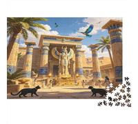 Ancient Egyptian Temple 1000 Piece Jigsaw Puzzle Paper for Adults Historic Site Scene Relaxing Focus Home Gift 70x50cm/1000pcs