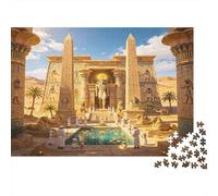 Ancient Egyptian Temple 1000 Piece Jigsaw Puzzle Paper Material for Adults Historic Architecture Focus Relax Home Decor Gift 70x50cm/1000pcs
