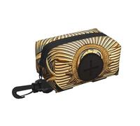 Ancient Egyptian Totem print Dog Poop Bag Holder for Leash Doggie Waste Bag Dispenser Soft Fabric Puppy Potty Carrier